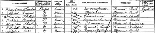 1881 England Census for Sophia Cole, Bath, Somerset